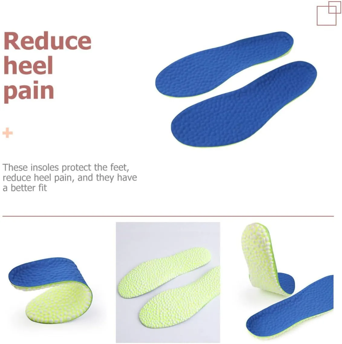 1 Pair TPU Shock Absorbing Insoles with Massage Particles Non Slip Breathable Shoe Inserts for Comfort and Sweat Absorption for Daily Use and Athletic Activities