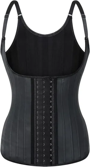 25 Steel Boned Latex Waist Trainer Vest Workout Corset Body Shaper for Weight Loss