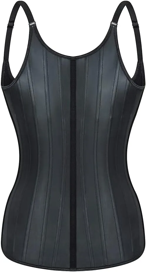 25 Steel Boned Latex Waist Trainer Vest Workout Corset Body Shaper for Weight Loss