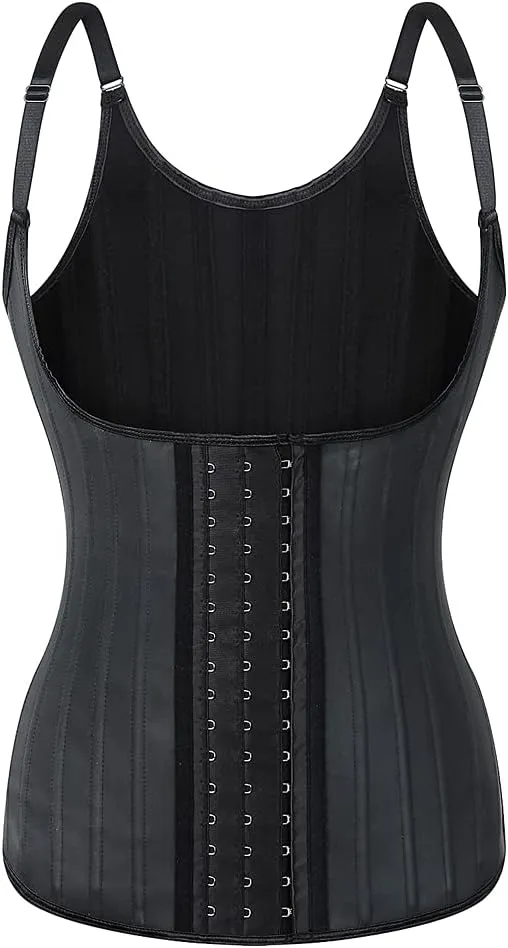 25 Steel Boned Latex Waist Trainer Vest Workout Corset Body Shaper for Weight Loss