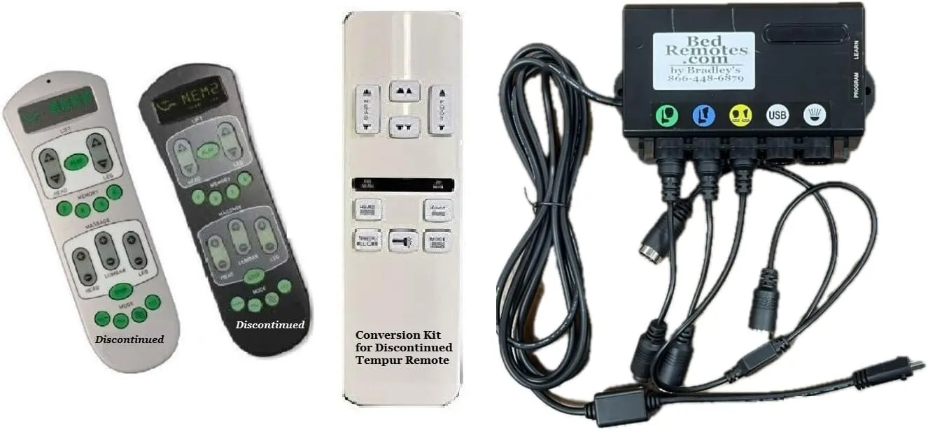 3 Piece Conversion KIT- Compatible with Lost or Broken Tempurpedic Ergo Grand or Premier Remote Control