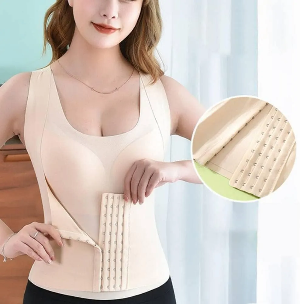 4-in-1 Waist Buttoned Bra Shapewear, 3 in 1 Waist Trainer Bra for Women, 4-in-1 Waist Trainer Bra