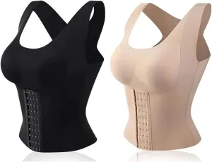 4-in-1 Waist Buttoned Bra Shapewear, 3 in 1 Waist Trainer Bra for Women, 4-in-1 Waist Trainer Bra