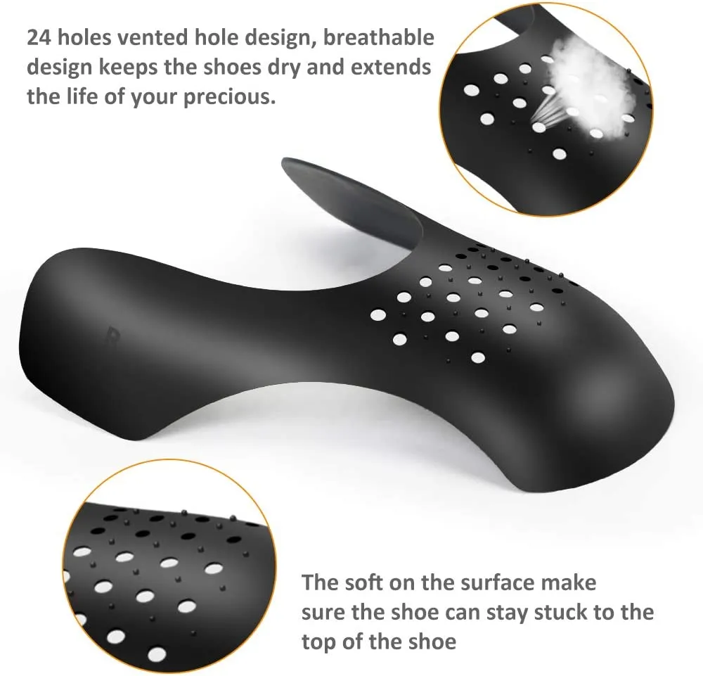 4 Pairs Anti-Wrinkle Shoes Crease Protectors Toe Box Decreaser, Shoes Crease Guards for Sneaker and Running Casual Shoes, Men's 7-12/ Women's 5-8