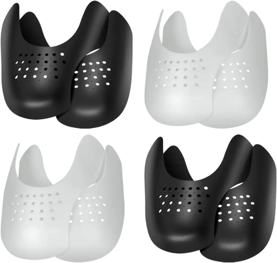 4 Pairs Anti-Wrinkle Shoes Crease Protectors Toe Box Decreaser, Shoes Crease Guards for Sneaker and Running Casual Shoes, Men's 7-12/ Women's 5-8