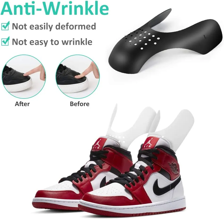 4 Pairs Anti-Wrinkle Shoes Crease Protectors Toe Box Decreaser, Shoes Crease Guards for Sneaker and Running Casual Shoes, Men's 7-12/ Women's 5-8