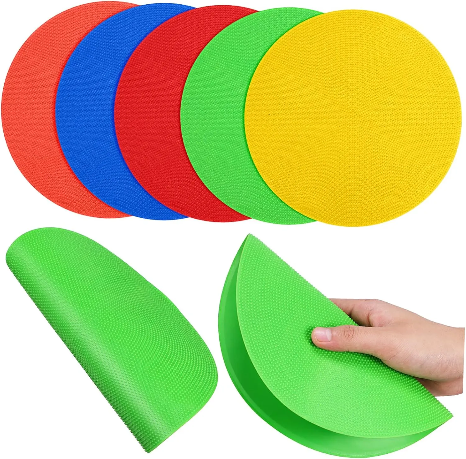 5pcs Agility Spot Markers Flat Floor Dots for Football Gymnastics Training Lightweight Non Slip Court Markers for Use