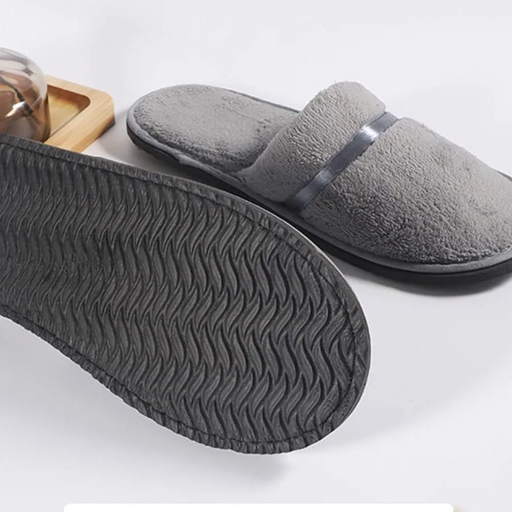 6 Pairs Spa Slippers, Closed Toe House Slipper for Guest Non Slip Disposable Indoor Slippers, Washable Reusable, Bulk Slipper Pack for Indoor,Spa, Wedding, Travel, Party