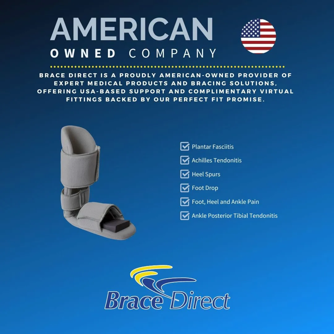 90 Degree Night Splint Sleeping Boot – Stretch Support for Plantar Fasciitis, Drop Foot, Achilles Tendonitis & Heel Pain PDAC L4396/L4397 – Large (US Shoe Men 10.5-12.5 / Women