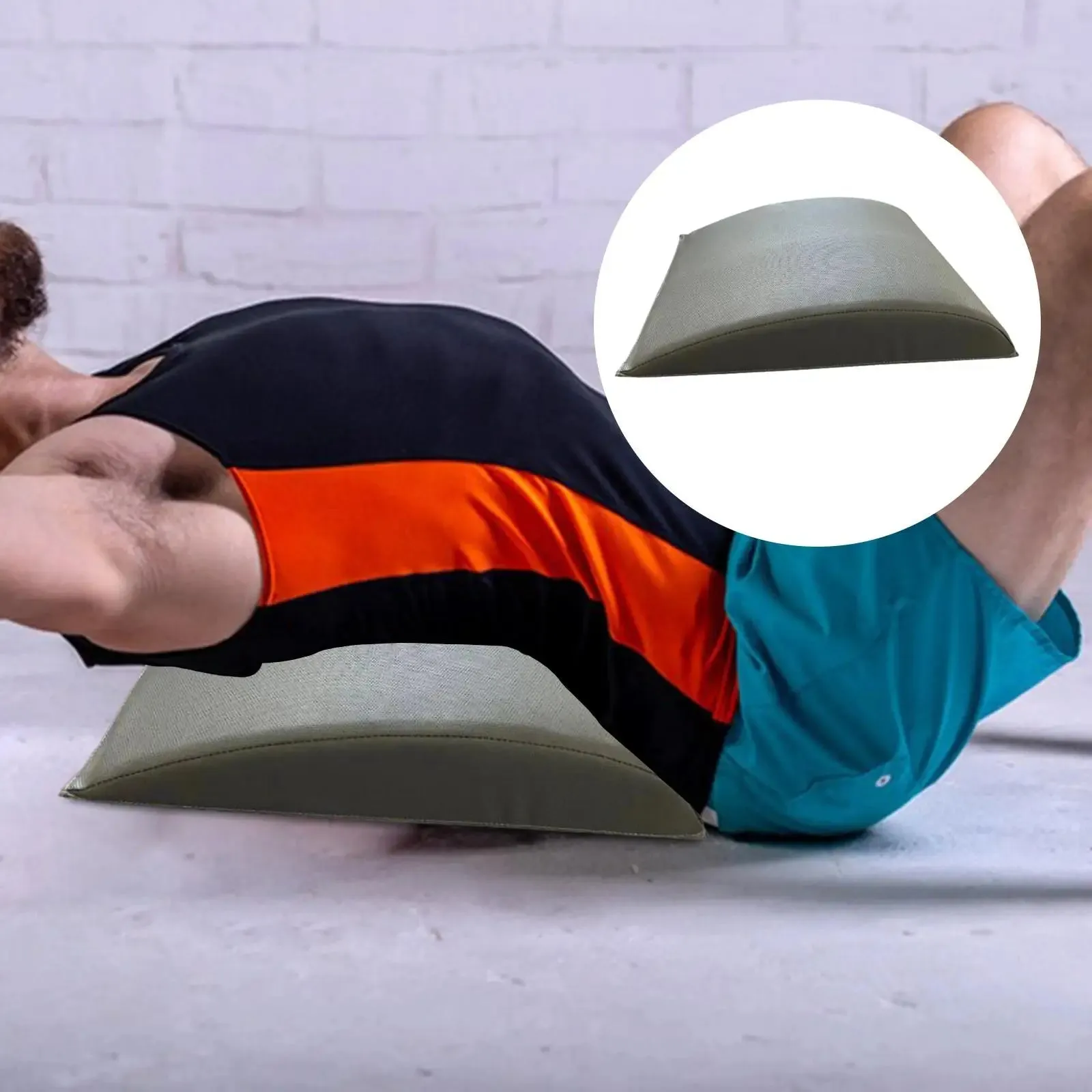 Ab Exercise Mat PU Leather Padded Abdominal Core Trainer Mat Curved Back Support