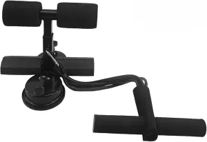 Ab Training Auxiliary Device（Black）, Multi-functional Adjustable Ab Trainer, Muscles Full Body Training for Girl and Men, Sit Up Machine, Portable Fitness Equipment for Home & Gym, with 2 Suction Cups and Resistance Band