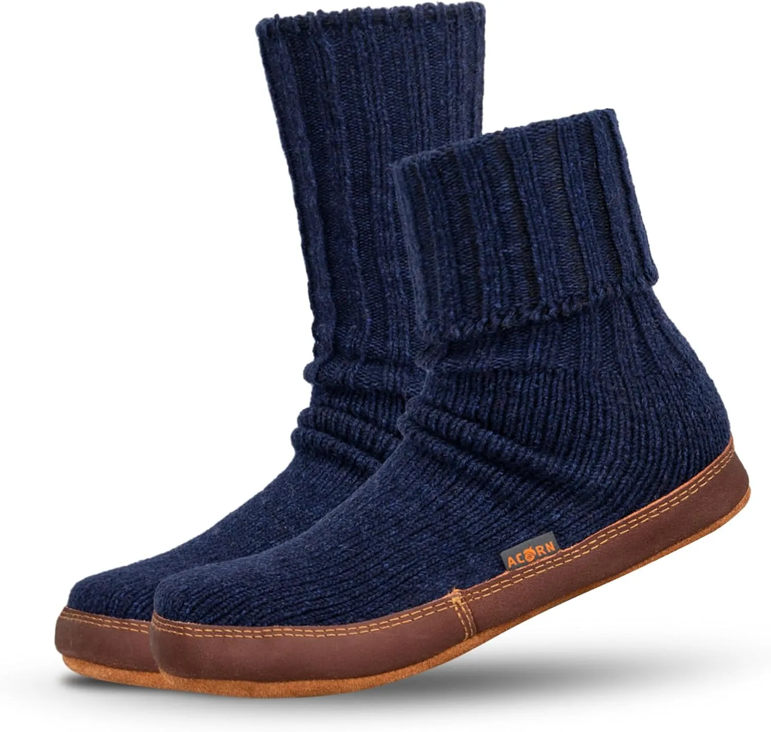 Acorn Mens and Womens Original Slipper Socks - Cloud Cushion, Ragg Wool, Moisture-Wicking, Suede Sole