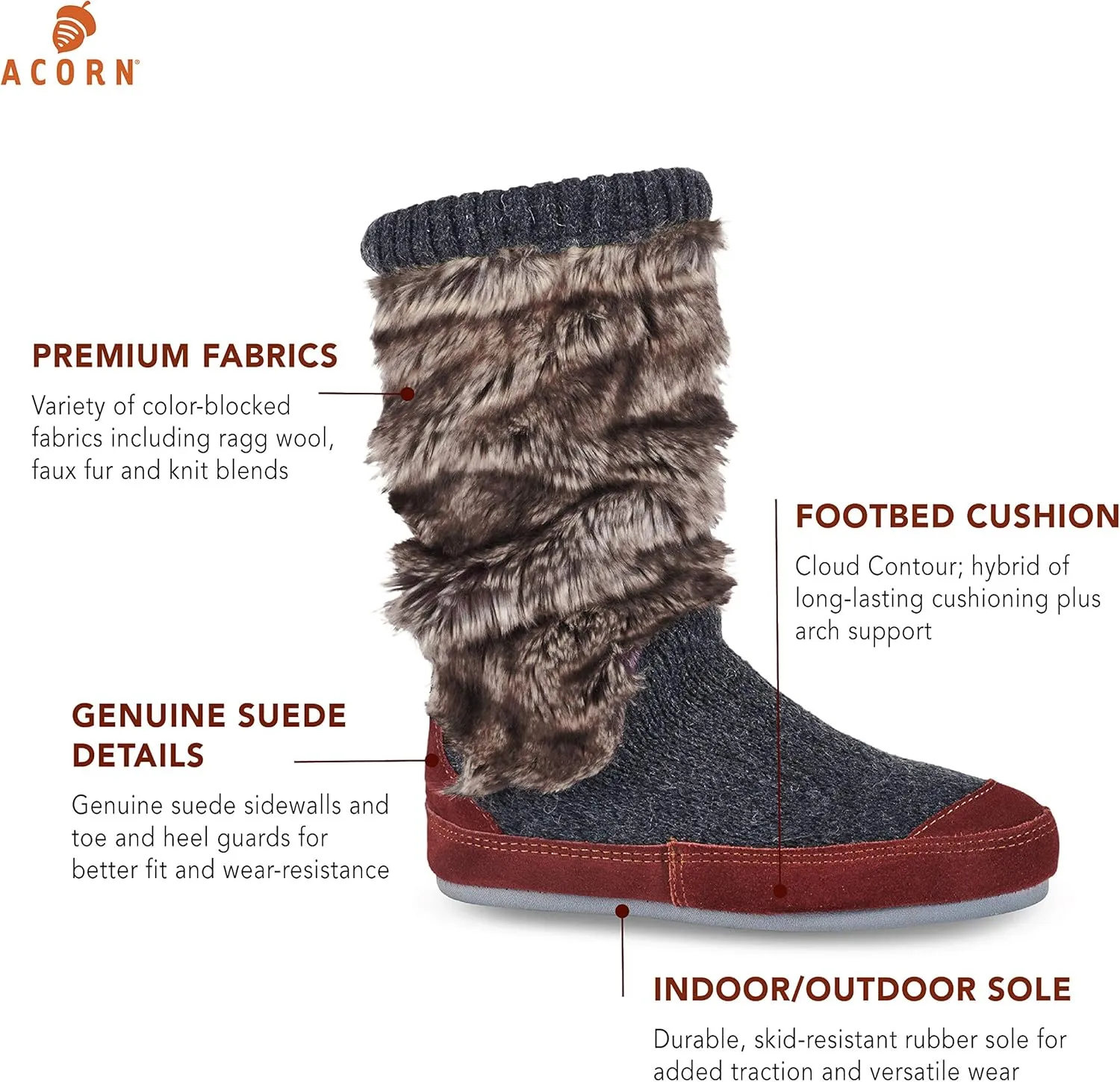 Acorn Women's Slouch Boot Slipper