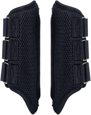 Air-Mesh Horse Splint Boots | Size Small | Color Black | Breathable Comfort | Cannon Bone Protection | Ideal for Training or Turnout | Lycra Bound Edges | 3 Secure Hook & Loop Closures
