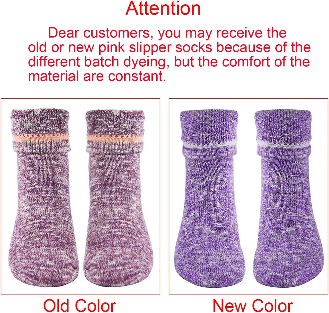 AIYUE Women Non-slip Fuzzy Slipper Socks with Waterproof Soles Rubber Bottom Grippers