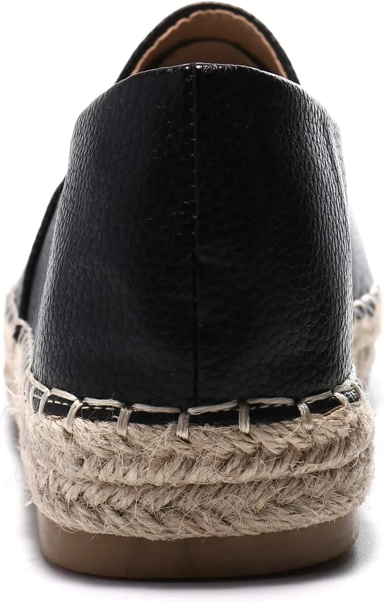 Alexis Leroy Women Closed Toe Slip On Casual Espadrilles Loafer Flat Comfort Shoes