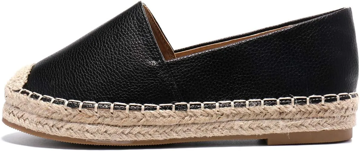 Alexis Leroy Women Closed Toe Slip On Casual Espadrilles Loafer Flat Comfort Shoes