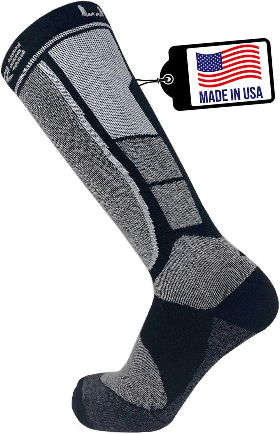 Alpaca Wool Ski Socks - Made in USA, Winter Weather Lightweight Skiing and Hunting Socks for Men and Women