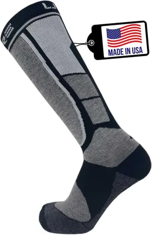Alpaca Wool Ski Socks - Made in USA, Winter Weather Lightweight Skiing and Hunting Socks for Men and Women