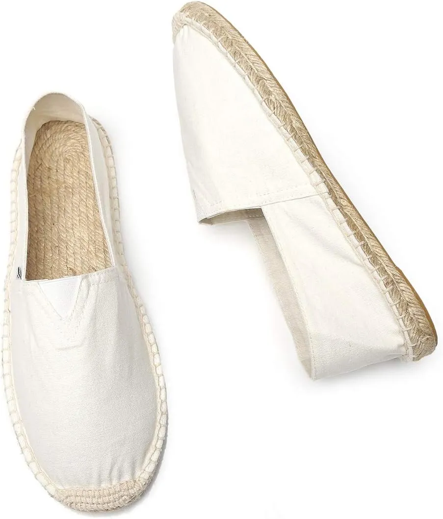 Altxic Men's Closed Toe Comfortable Canvas Slip on Flat Espadrilles