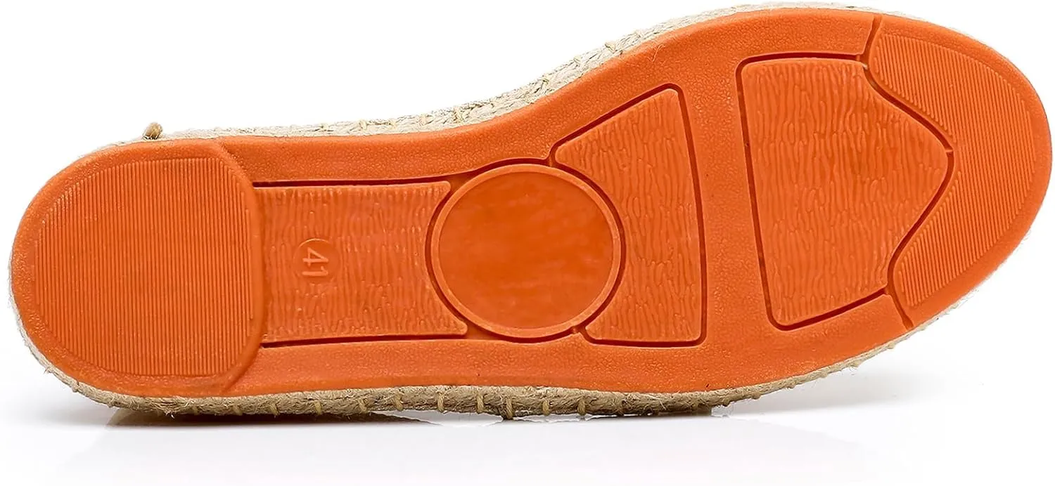 Altxic Men's Closed Toe Comfortable Canvas Slip on Flat Espadrilles