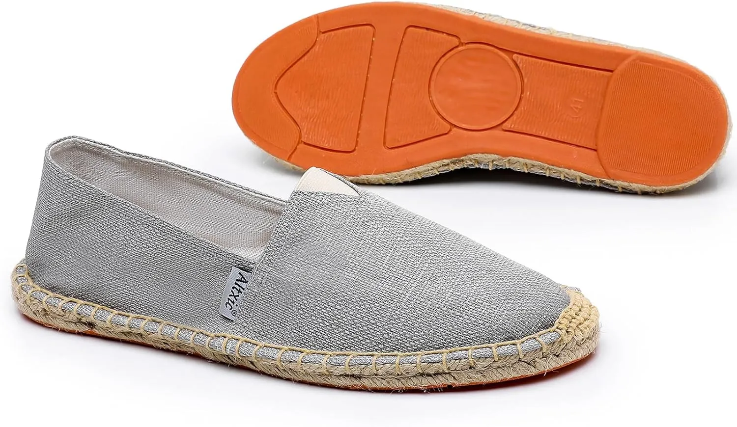 Altxic Men's Closed Toe Comfortable Canvas Slip on Flat Espadrilles