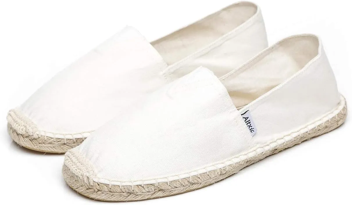 Altxic Men's Closed Toe Comfortable Canvas Slip on Flat Espadrilles