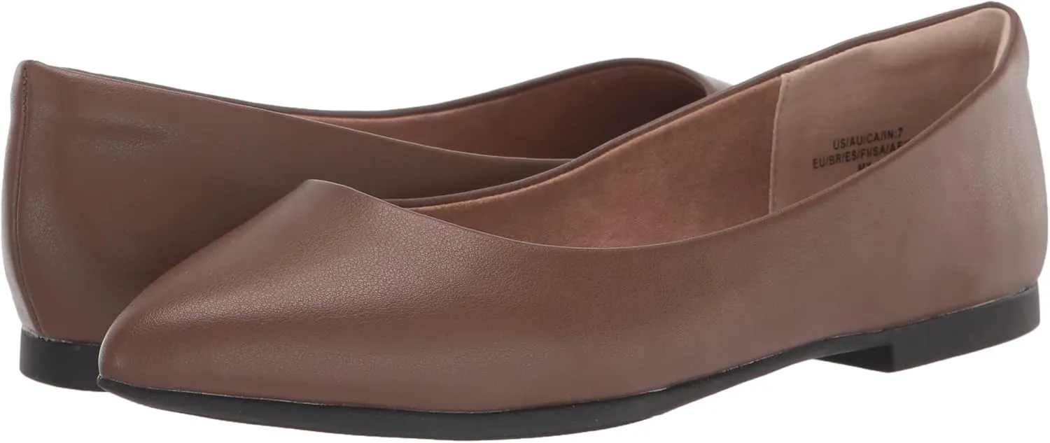Amazon Essentials Women's Pointed-Toe Ballet Flat