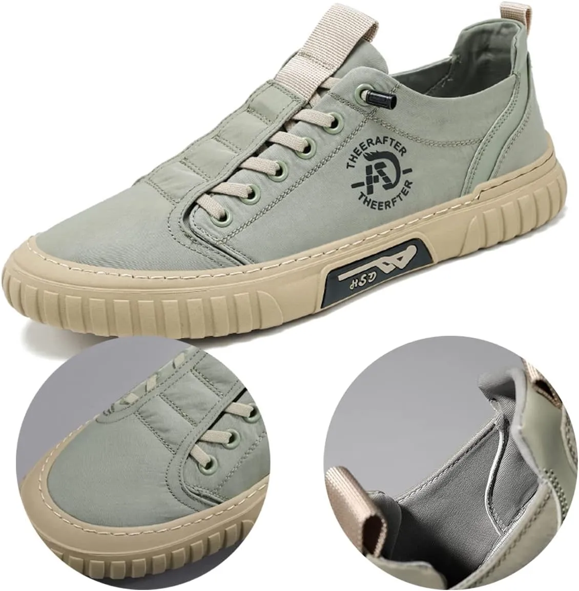 AngryMonkey Men's Outdoor Low Top Hopomart Sport Shoes, Non-Slip Lightweight Breathable Travel Casual Jogging Shoe