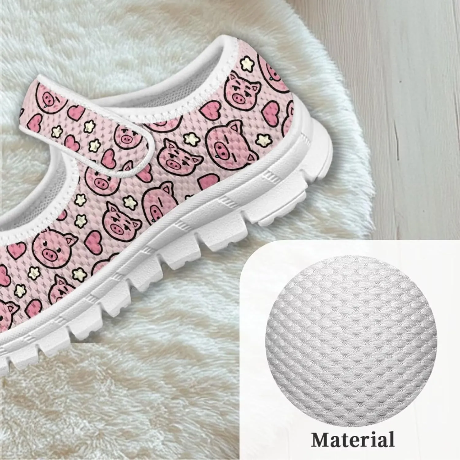 Animal Print Mary Jane for Girls Slip On Casual Outdoor School Sports Shoes Lightweight Flat Walking Sneaker