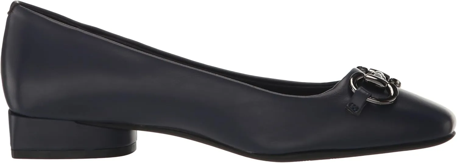 Anne Klein Womens CORA Chain Slip On Loafers