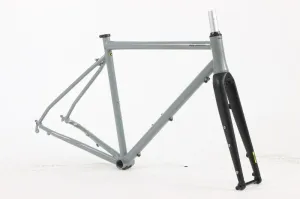 Anterra Steel Gravel Cyclocross Super Road Frameset 700c Disc Brake Frame Aluminum Tapered Fork Thru Axle with Headset