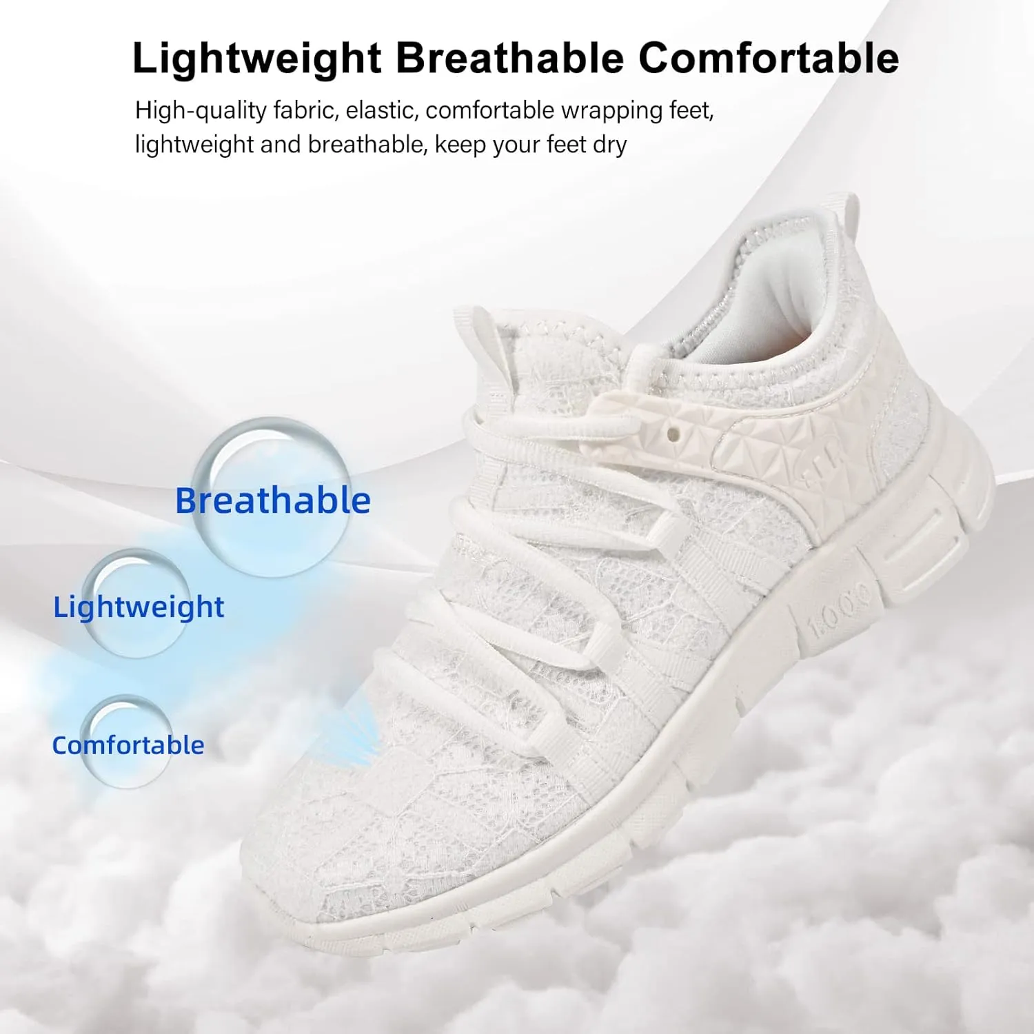 AOE Womens Fashion Walking Running Shoes Ultra Lightweight Breathable Mesh Tennis Shoes Non Slip Athletic Workout Gym Sneakers