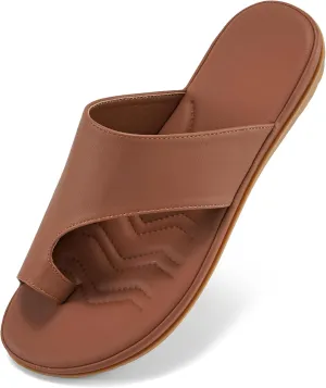 Aomigoct Orthopedic Flat Sandals for Women: Dressy Summer Flats Womens Sandals Comfortable Slip On Beach Walking Shoes