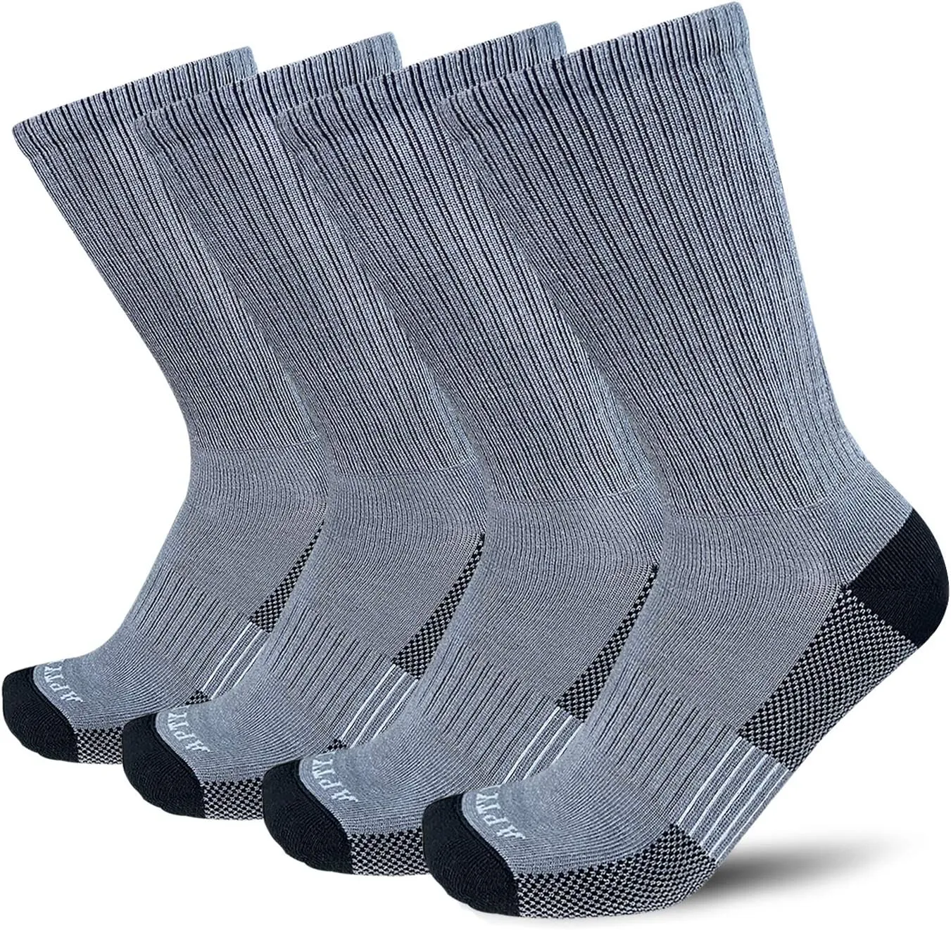 APTYID Men's Moisture Wicking Cushioned Crew Work Boot Socks (4-6 Pairs)