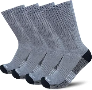 APTYID Men's Moisture Wicking Cushioned Crew Work Boot Socks (4-6 Pairs)