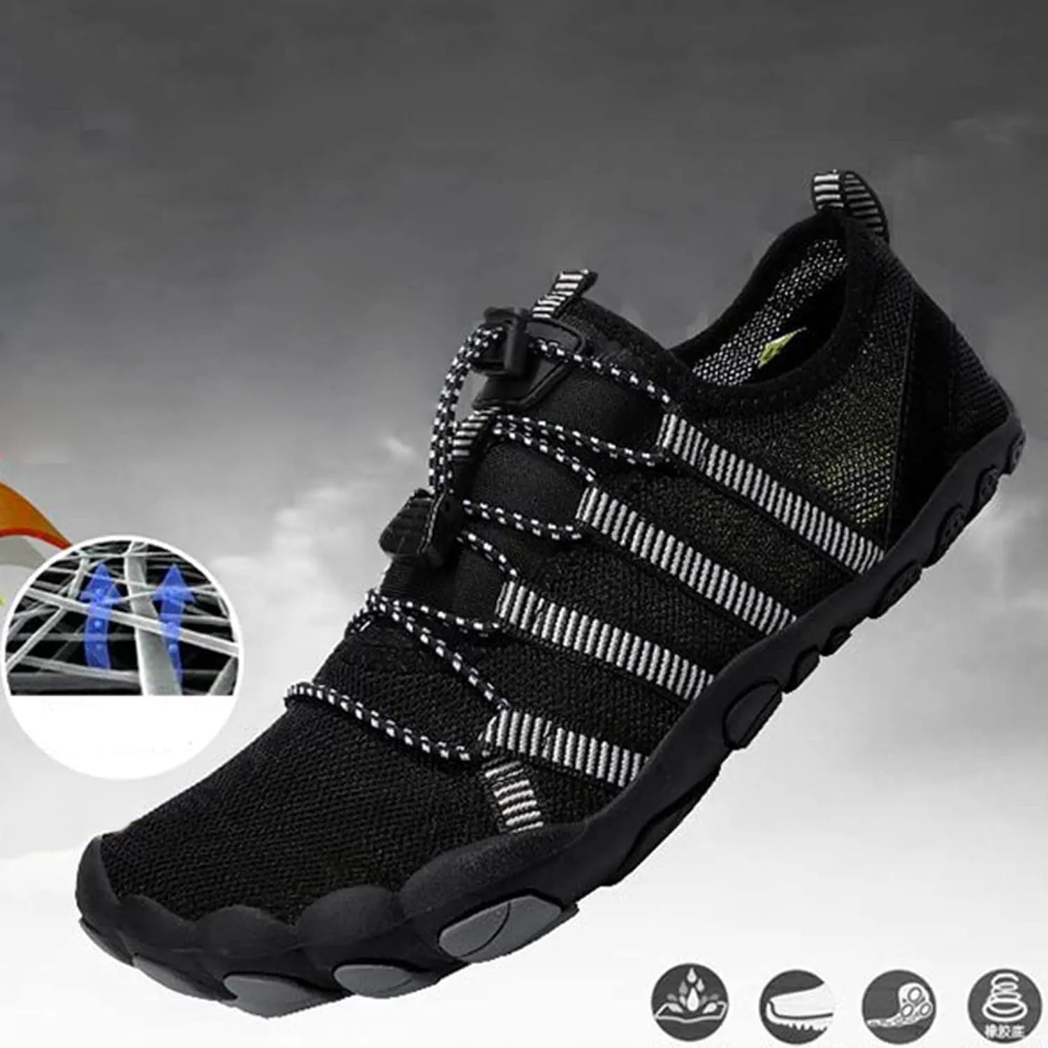 Aqua Sport Shoes Quick Dry Water Shoes Barefoot for Women Men Beach Swim Pool Surf Yoga Hiking Lightweight Non Slip Outdoor