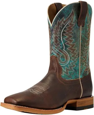 ARIAT Men's MNS Cow Camp Better BRN/Cool Blue Western Boot