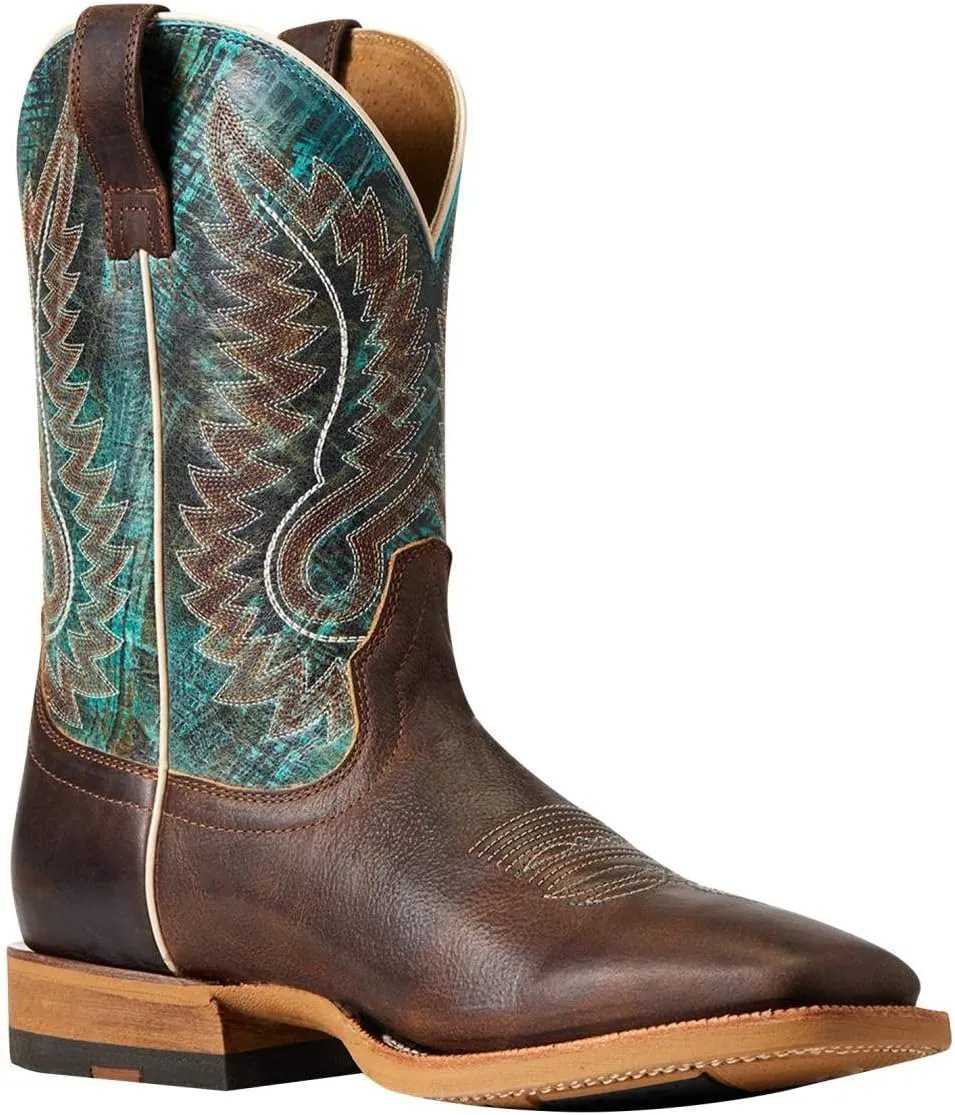 ARIAT Men's MNS Cow Camp Better BRN/Cool Blue Western Boot