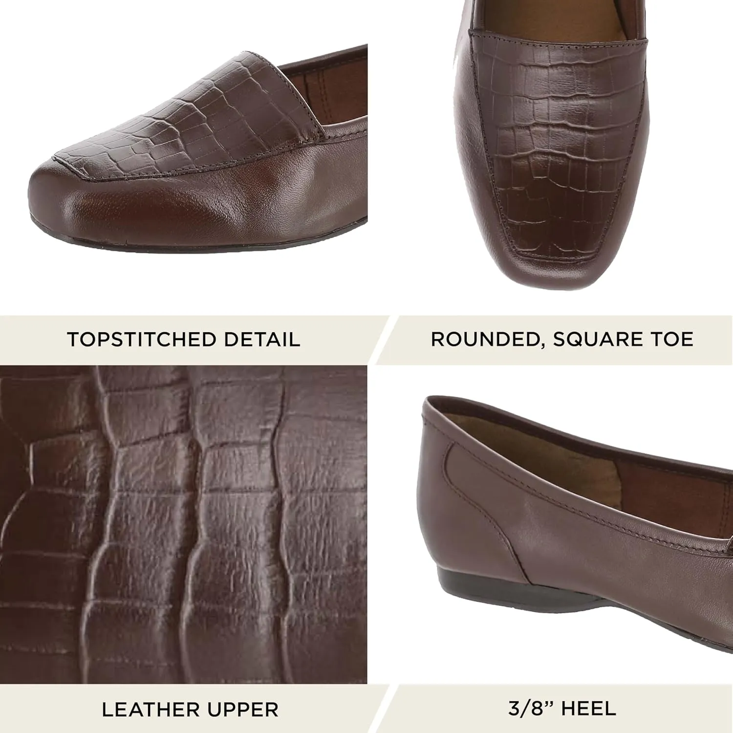 ARRAY Women’s Freedom Leather Slip-On Dress Flat