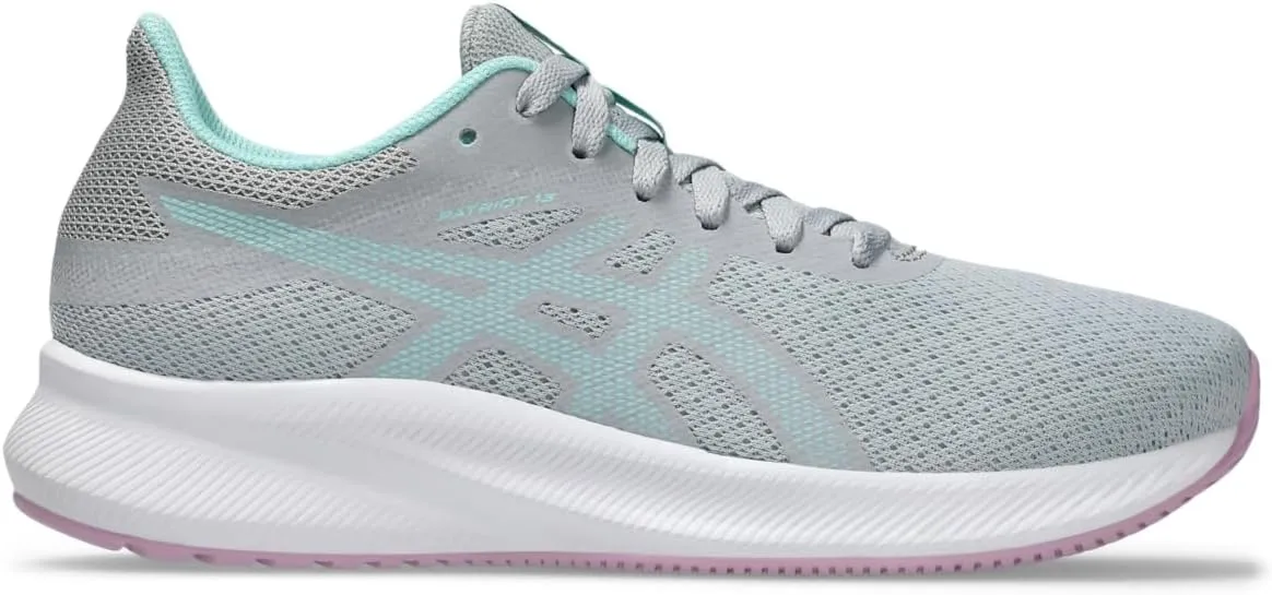 ASICS Women's Patriot 13 Running Shoes, 11, Piedmont Grey/Illuminate Mint