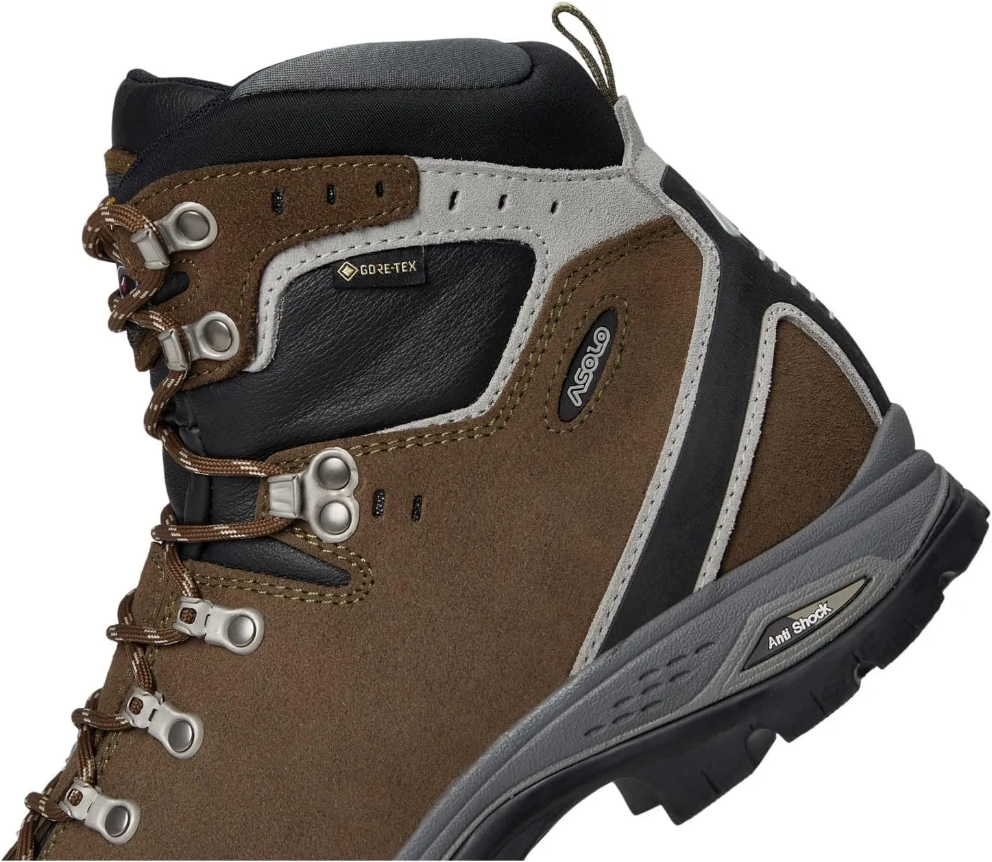ASOLO Men's Greenwood EVO GV Water-Resistant Cushioned Perwanger Leather Ankle Trekking Hiking Boots | Toe Rubber Cap