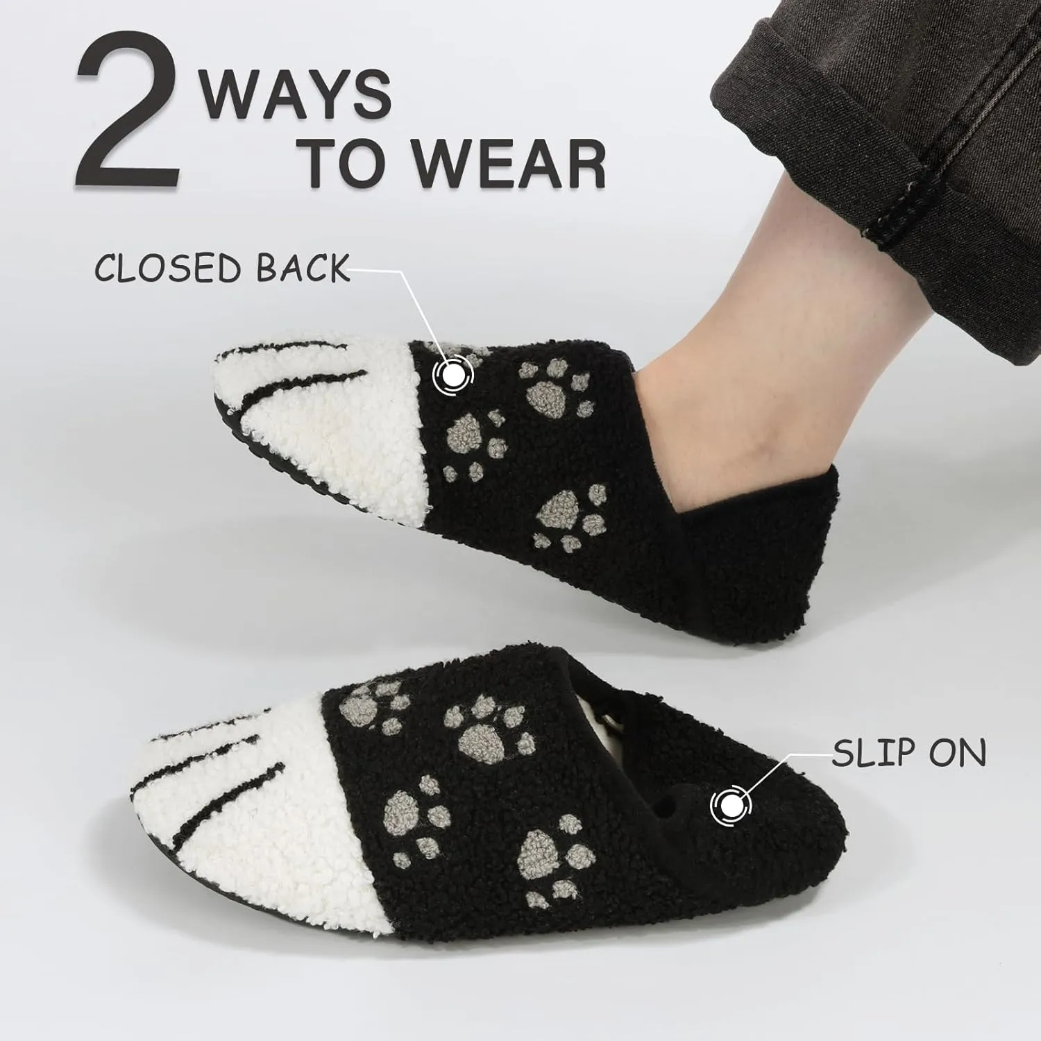 ATHMILE House Slippers for Women Men Indoor Barefoot Slippers Socks Furry Slip on House Shoes Cozy Comfy Slippers for Home Bedroom Travel Yoga