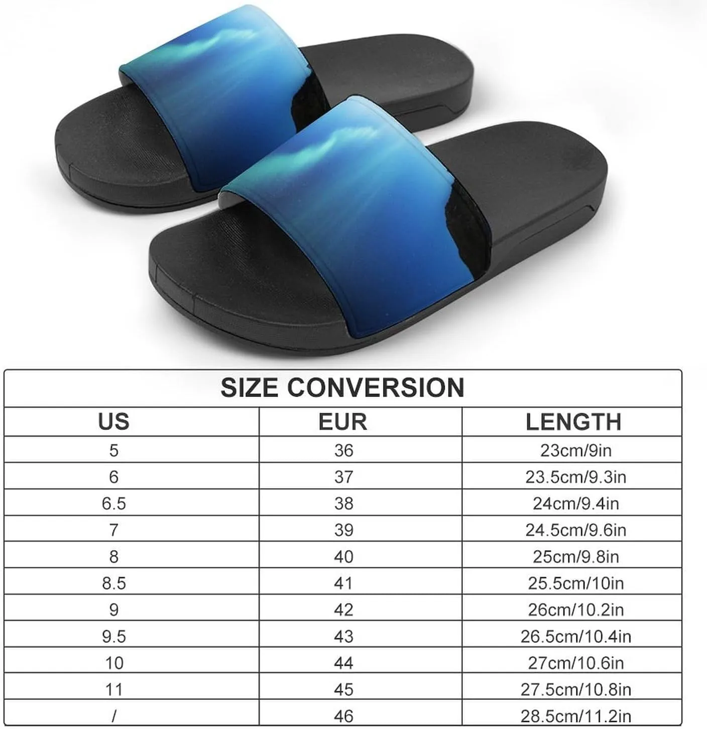 Aurora Borealis Shower Sandals Home Slippers Non-Slip Quick Drying Beach Bathroom Slipper