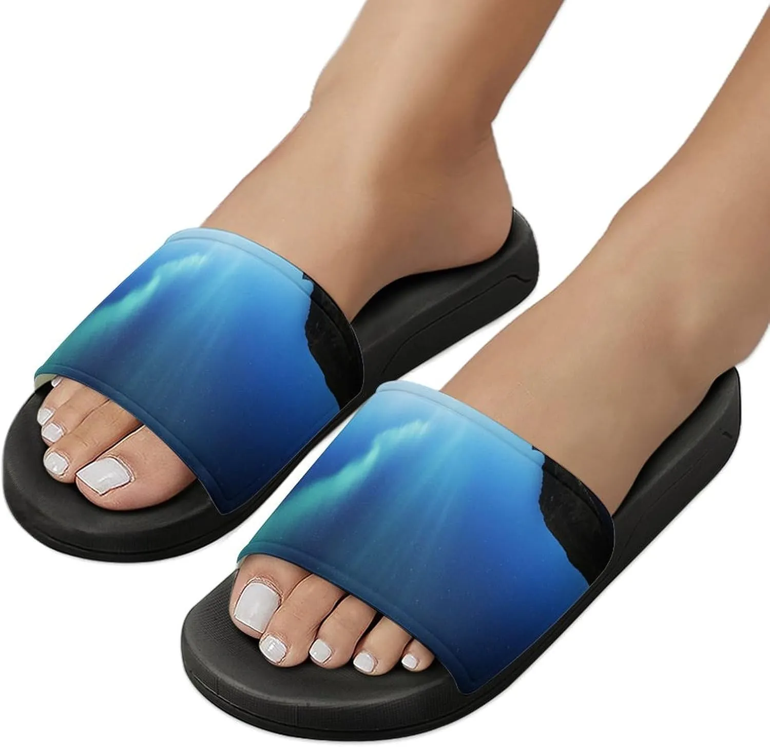 Aurora Borealis Shower Sandals Home Slippers Non-Slip Quick Drying Beach Bathroom Slipper