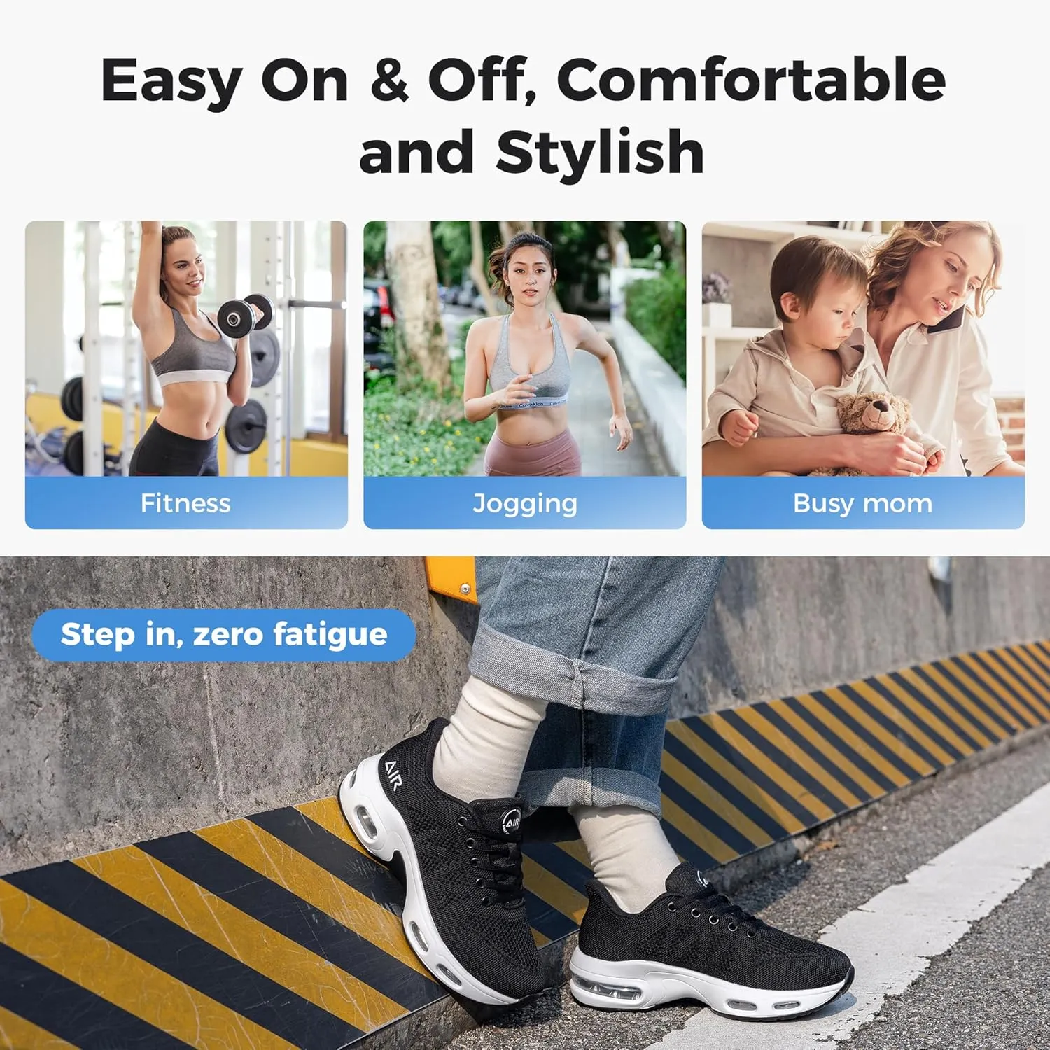 Autper Womens Running Shoes Slip on Tennis Athletic Walking Shoes Lightweight Comfortable Gym Workout Jogging Sport Sneakers US 6-11