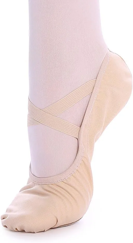 Ballet Slipper Dance Shoes for Women & Girls - Canvas Ballet Shoes for Yoga