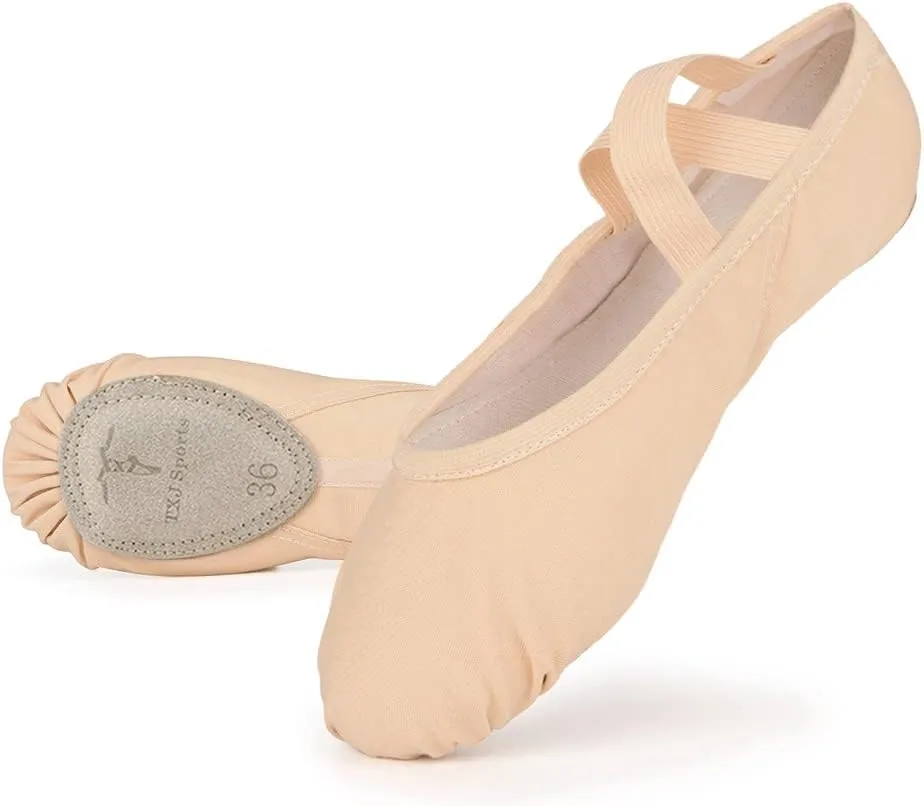 Ballet Slipper Dance Shoes for Women & Girls - Canvas Ballet Shoes for Yoga