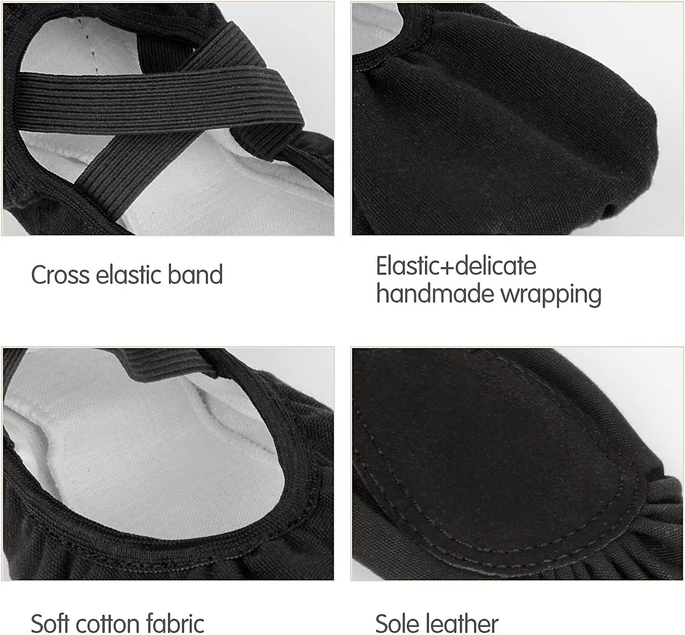 Ballet Slipper Dance Shoes for Women & Girls - Canvas Ballet Shoes for Yoga