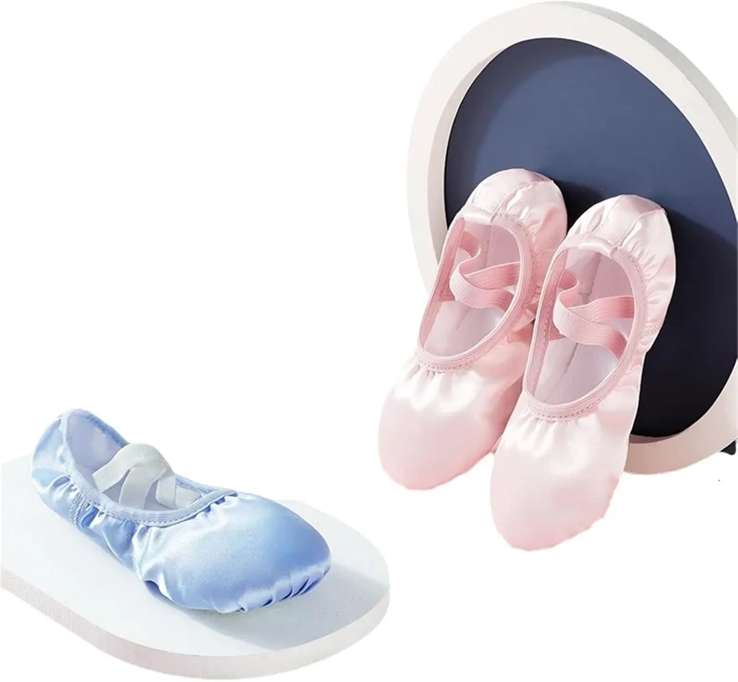 Ballet Slippers Girls Women Dance Shoe Professional Level Satin Ballet Pointe Shoes Practice Slipper for Dancing Soft Sole Ballerina Gymnastics